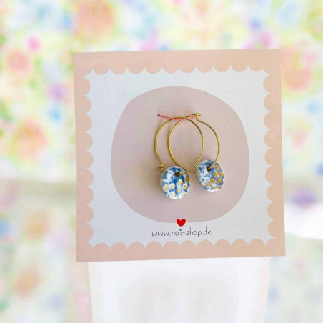 Earrings Popart Ceramic Golddot