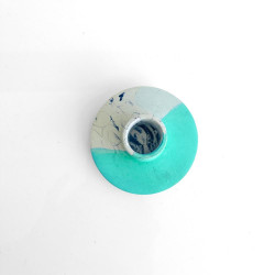 Candle holder concrete round sm mint