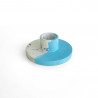 Bougeoir concrete round sm ltblue