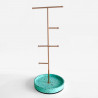 Jewelry stand concrete round mint