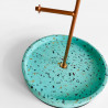 Jewelry stand concrete round mint