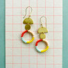 Earrings ART bead ring
