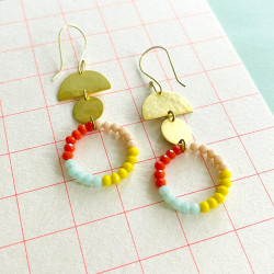 Earrings ART bead ring
