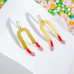 Boucles d´Oreilles ART N bead red