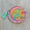 Täschchen Zip Coin Peace gold