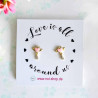 Boucles d´Oreilles Fruits Coeur Aile d'anges mini