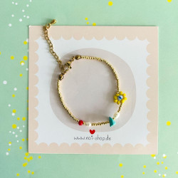 Armband Goldbead Fancy flower mix
