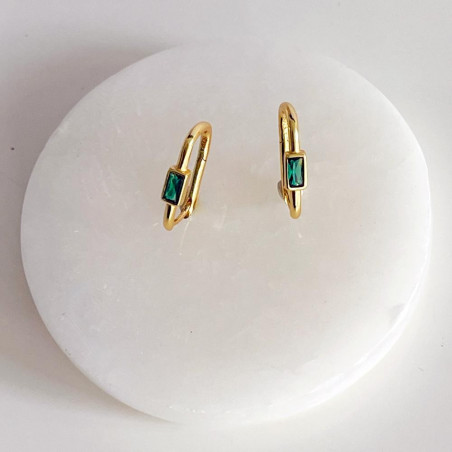 Earrrings Smaragd Square mini