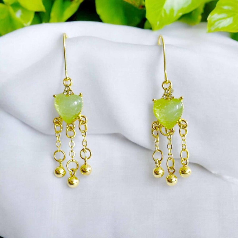 Earrrings Heart ltblue