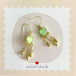 Earrrings Heart ltblue