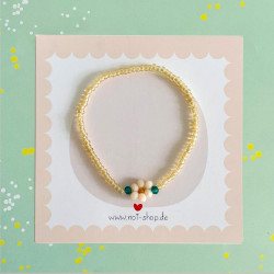 Bracelet Romance shiny 1 Fleur élastique