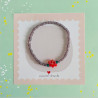 Bracelet Romance shiny 1 Flower elastic