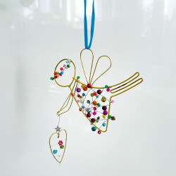 Dekoration FUNKEL Engel hanging heart