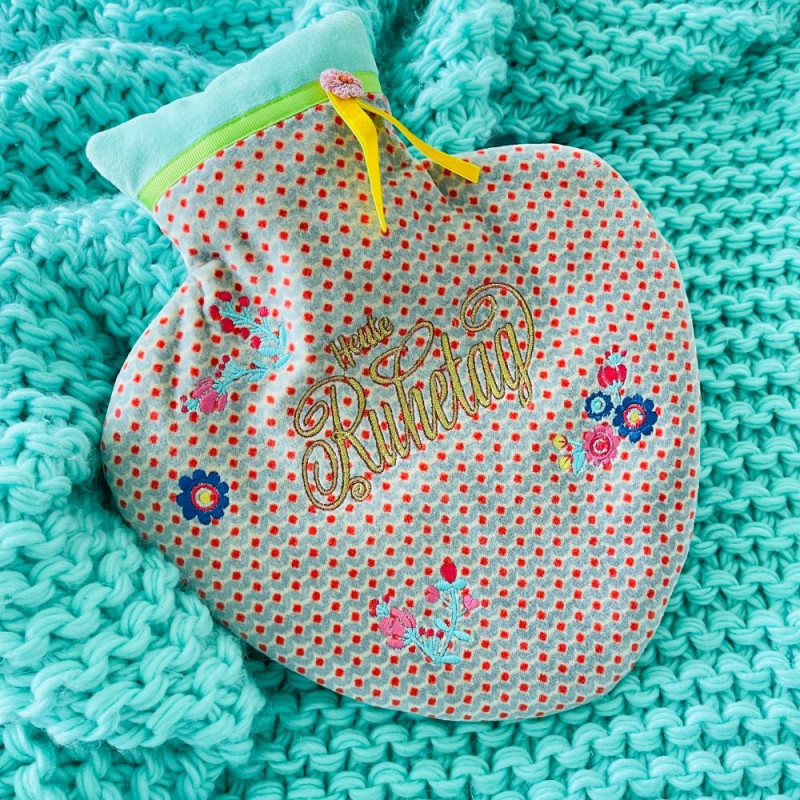Hot-Water Bottle Velvet Heart Ruhetag
