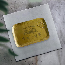 Trinket dish Brass Travel the world