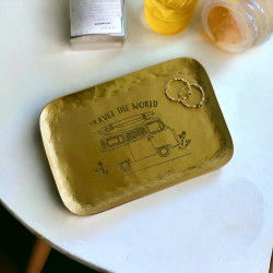Trinket dish Brass Travel the world