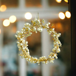 Dekoration FUNKEL Gold Creme