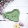 Trinket Dish organic heart L mint