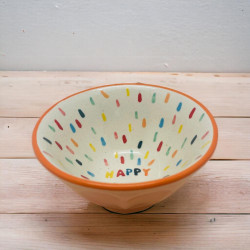 Assiette céramique Happy