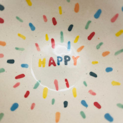 Assiette céramique Happy