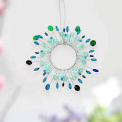 Decoration FUNKEL Sun blue sparkle