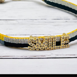 Bracelet Woven Tape Smile stripe