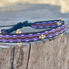 Bracelet Woven Tape 3goldbead stripe