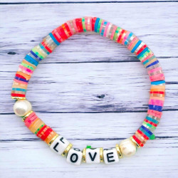 Armband LOVE  multi elastic