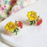 Boucles d´Oreilles Pompadour Sunflower