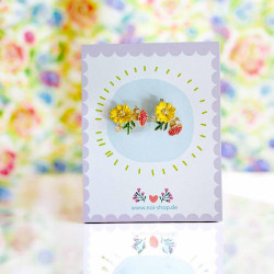 Boucles d´Oreilles Pompadour Sunflower