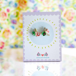 Earrrings Pompadour Starflower pastel