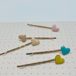 Pince à cheveux Emaille Heart Set3