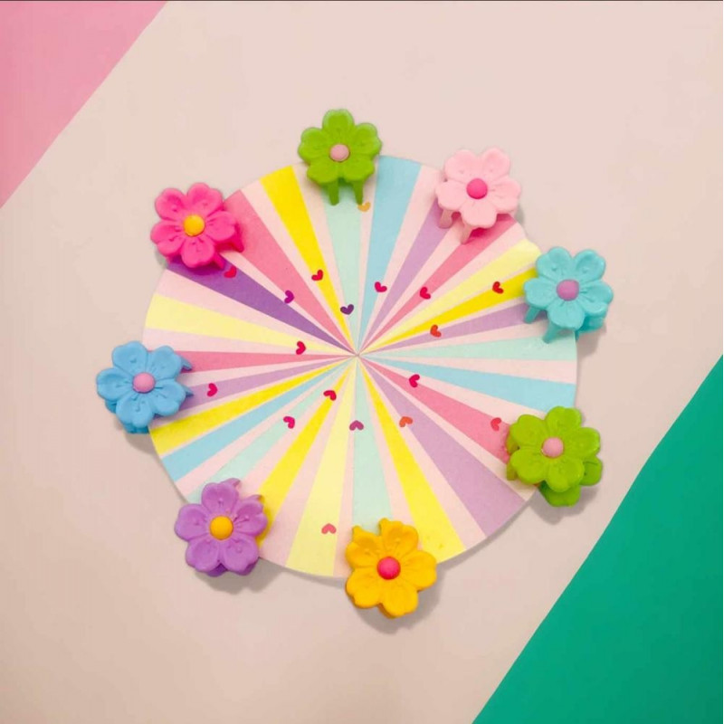 Pince/clip à cheveux Flower mix8