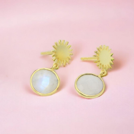 Earrings ART N bead star natural