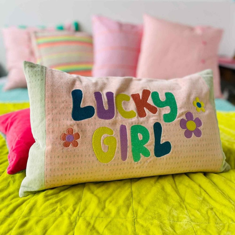 Kissenhülle Velvet Lucky Girl 3050