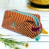 Cosmetic bag VelvetYoga L plum orange