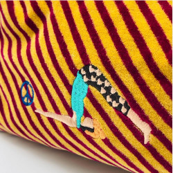 Cosmetic bag VelvetYoga L plum orange