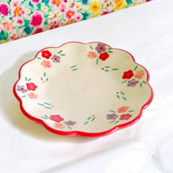 Assiette céramique millefleur