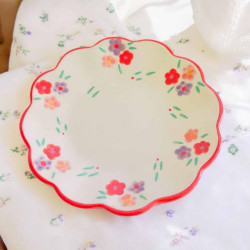 Assiette céramique millefleur