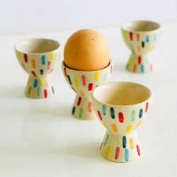 Egg cup céramique dot