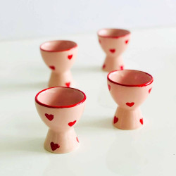 Eierbecher Keramik hearts