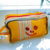 Cosmetic Pouch recycled plastic smile orange