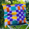 Cushion coverChecks multicolor viola 5050