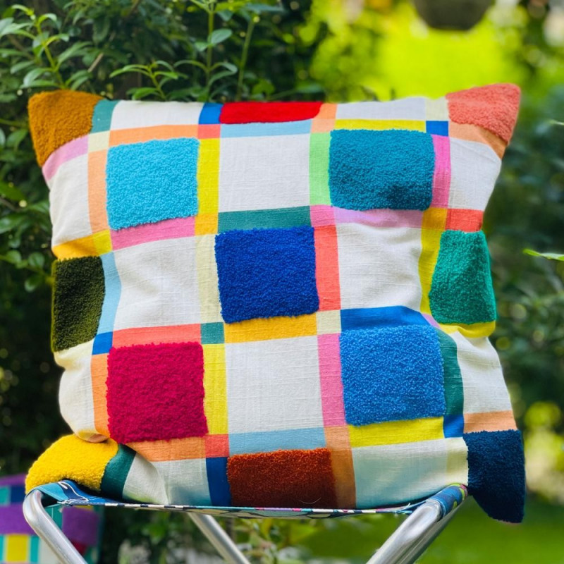Cushion cover Checks multicolor lg check 5050