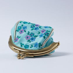 Pouch Mini Clip Millefleur ltblue