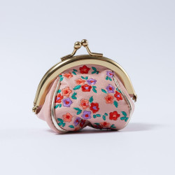 Pouch Mini Clip Millefleur apricot