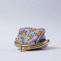 Pouch Mini Clip Millefleur viola
