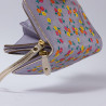 Portemonnaie Double zip Leder Millefleur viola
