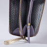 Porte-monnaie Double zip Leder Millefleur viola