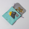 Portemonnaie Leder ind Millefleur ltblue